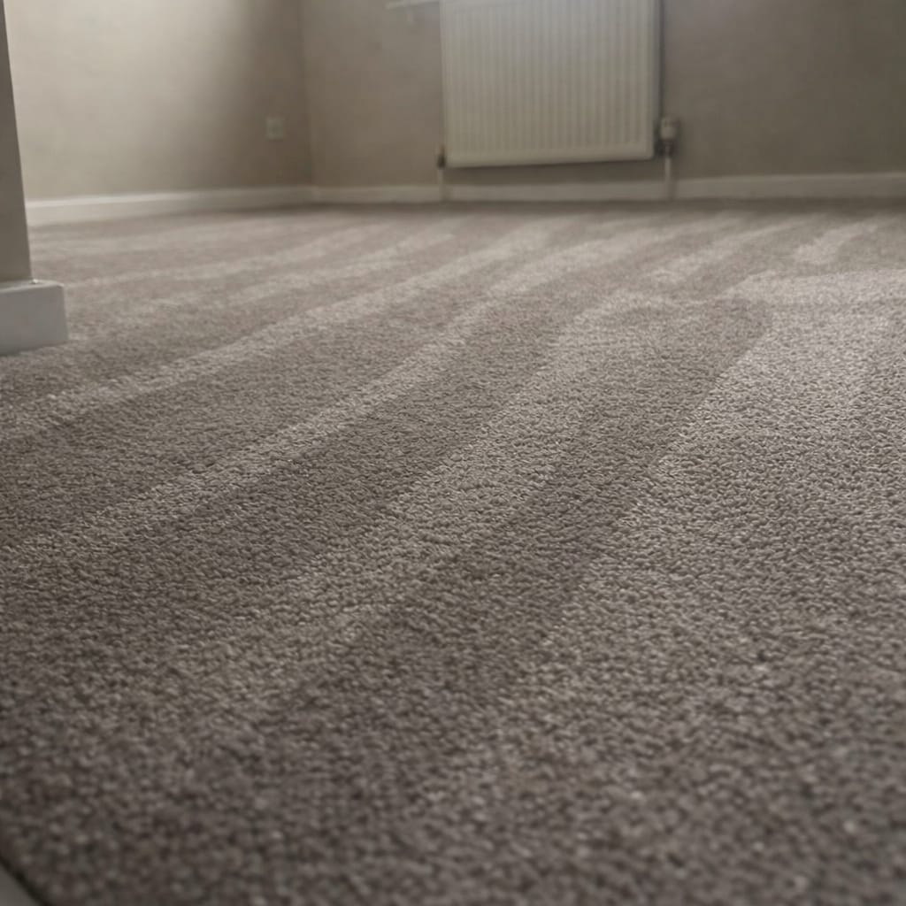 Close up of grey carpet fitting